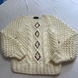 Le Roy Knitwear Vintage Popcorn Knit Sweater Size Medium